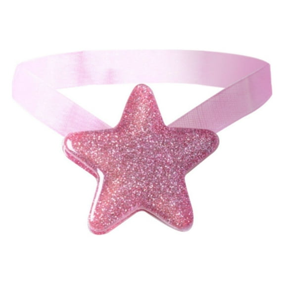 Star Shaped Magnetic Curtain Tiebacks,One Pair Shining Curtain Buckles, Silk Holder Tiebacks for Home Decor, Magnet Curtain Clips for Easy Installation, Decorative Curtain Holdbacks with Star(Pink)