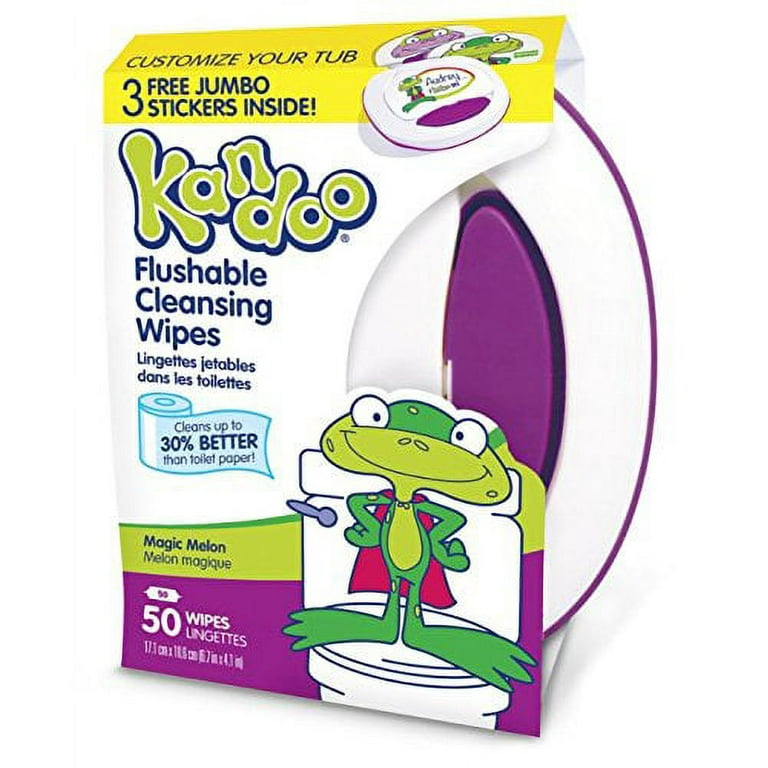 KANDOO - Children's Toilet Wipes Melon - 60 Wipes