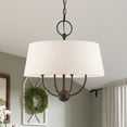 thumbnail image 4 of 49444-92 Livex Lighting Cartwright - 4 Light Pendant in Modern Farmhouse Style - 18 Inches wide by 18.75 Inches high-English Bronze Finish, 4 of 8