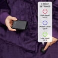 thumbnail image 3 of Degrees of Comfort Heated Wearable Blanket for Women Adult, Cordless Wearable Electric Blanket Hoodie Battery Powered, Warm Sherpa Sweatshirt Gift for Women, Purple, 3 of 14