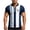 Black-33, variant on Men Casual Fashion Print Standing Collar Pullover T-Shirt Short Sleeve Blouse