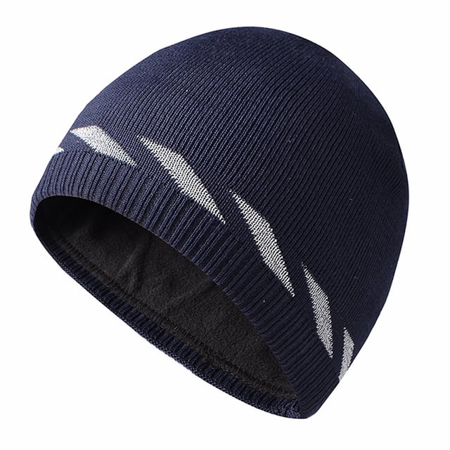 Gorros de punto cálidos de invierno para hombre Gorro de punto con puños