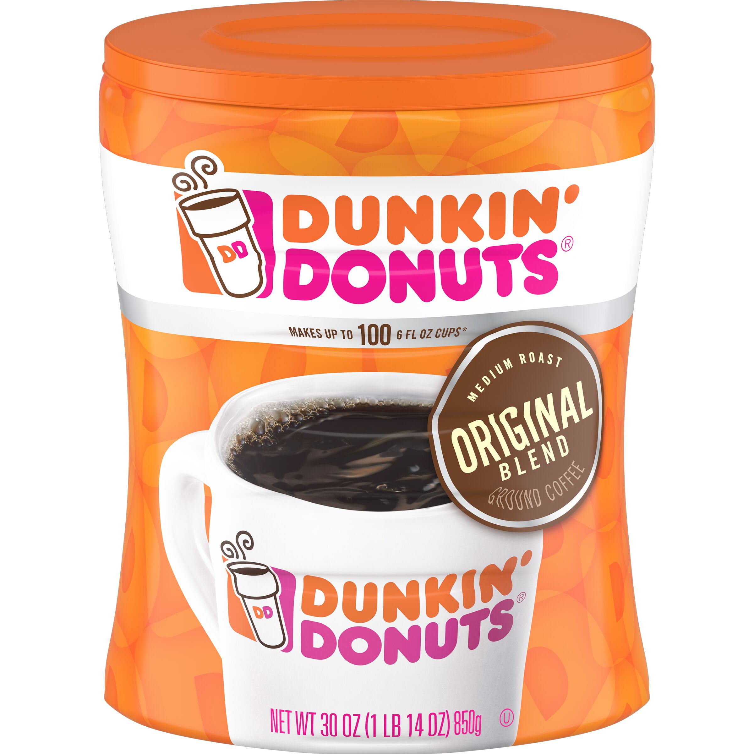 Dunkin' Original Blend, Medium Roast Coffee, 30-Ounce Canister