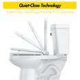 thumbnail image 5 of Elongated Toilet Seat with Quick-Release Hinge, Durable White PP Material and Easy No-Tool Installation, Quiet-Close Cover for Household or Commercial Use, 5 of 7