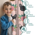 thumbnail image 3 of Blackout Kids Curtains,Pink French Bulldog Flowers Florals Childrens Insulated Curtains Set Of 2,Bedroom Essentials,Toddler Room Decor 52x84in(132x213cm), 3 of 4