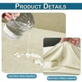 thumbnail image 4 of DONGPAI Outdoor Cushion Covers Waterproof for Patio Furniture, Stretch Couch Cushion Slipcovers 1-Piece Jacquard Sofa Seat Protector, Replacement Rectangle Cover for Sectional RV, Beige, 1 Seat, 4 of 7