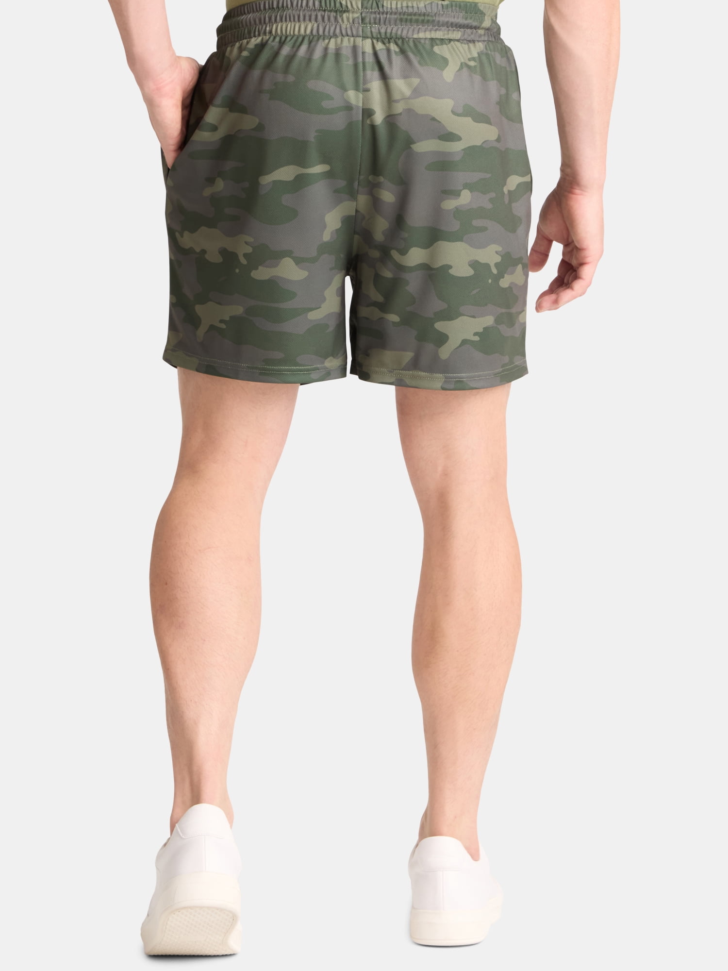 Miller High Life Men's and Big Men's Camo Basketball Shorts, Sizes S-3XL