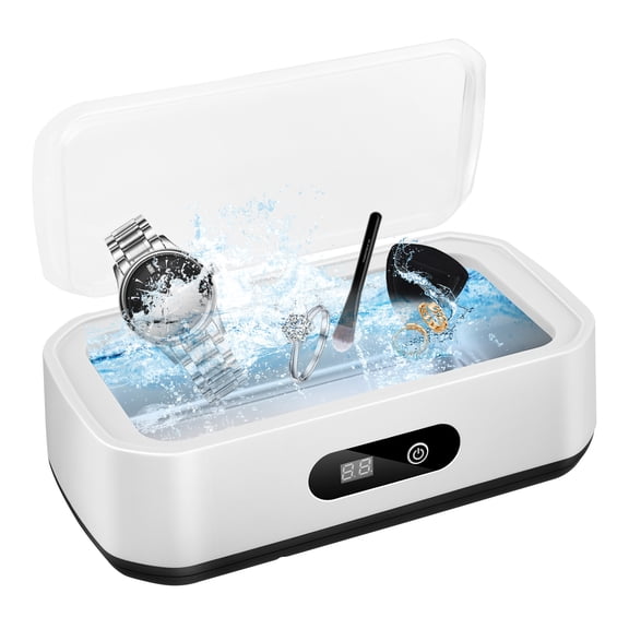 YTAKY Ultrasonic cleaner, 49000Hz ultrasonic cleaner, 650ml glasses cleaner, 5 times function, 304 stainless steel material, professional ultrasonic cleaner