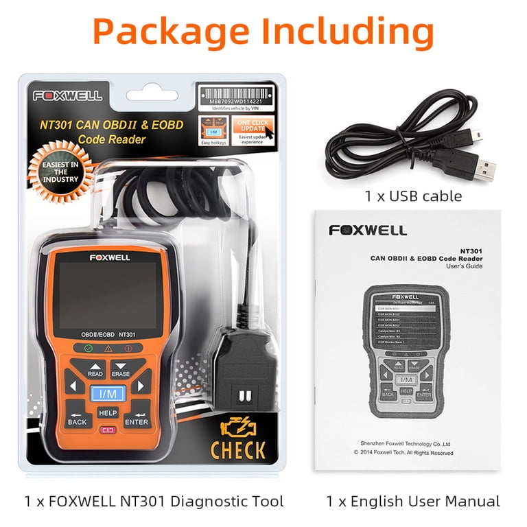Foxwell, OBD2 Scanner, Check Engine Light, Live Data - Walmart.com