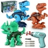 BuleStore Take Apart Dinosaur Toys STEM Construction Building Toys With Electric Drill