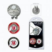 Team Golf NCAA UTAH Cap Clip With 2 Golf Ball Markers