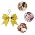 thumbnail image 3 of Unique Bargains 1 Pc Fashion Leather Bow Handbag Charm Bag Accessories Yellow, 3 of 5