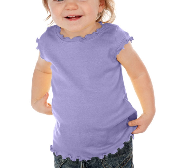 Girls Ruffle High Low Short Sleeve Jersey Top T-Shirt Lettuce Edge 6M-6X SO CUTE