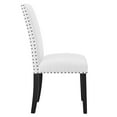 thumbnail image 4 of Modway Parcel Wood and Upholstered Fabric Dining Side Chair in White, 4 of 8
