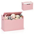 thumbnail image 1 of Babyjoy Kids Toy Box Wooden Flip-top Storage Chest Bench W/ Cushion Safety Hinge, 1 of 10