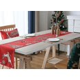 thumbnail image 3 of Mantel navideño, Mantel navideño, Decoraciones navideñas de lino y algodón, Ropa de cama navideña, Ciervo navideño rojo, 1 pieza-rojo, 3 of 4