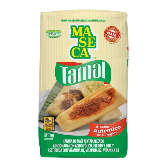 Harina de maíz Maseca nixtamalizado tamal 1 kg