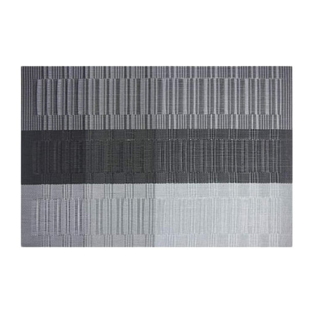 Mantel individual de cocina resistente al calor, mantel para mesa de comedor tejido multifuncional Gris