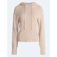 thumbnail image 5 of Free Assembly Women's and Women's Plus Cozy Yarn Cable Knit Hoodie Sweater, Midweight, Sizes XS-4X, 5 of 5