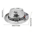 thumbnail image 5 of WINDLAND Portable New Year Sparkling Sequins Hats in Black Silver and Gold for Parties, 5 of 9