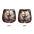 thumbnail image 3 of Salouo Flower Cat Couple Print Women's 2 in 1 Running Shorts Double-Layer Shorts Athletic Workout Gym Yoga Shorts Running Shorts for Women-X-Large, 3 of 7