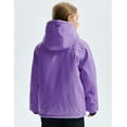 thumbnail image 3 of GEMYSE Girls' Waterproof Ski Jacket Windproof Winter Coat with Fleece Lining and Hood(Light Purple,6/7), 3 of 5