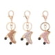 thumbnail image 5 of Injueey Colgante llavero patines zapatos Rhinestone portátil bolso joyería llavero llavero bolsa decoración ornamento Artesanía Rosado Injueey HA067049-03, 5 of 6