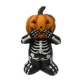 thumbnail image 2 of Set of 3 See No Hear No Speak No Evil Skeleton Pumpkin Figurines Resin Halloween Tabletop Decoration Fall Thanksgiving Home Decor for Mantel Shelf, 2 of 7