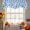 Royal Blue, Indigo, Leaf Green, White, variant on Blue Blueberry Tie Up Valance Curtains for Windows, Kitchen Curtains Window Treatments, Checkered Fruits Farmhouse Art Short Window Shades Valances for Bedroom Bathroom Cafe 42"x12"