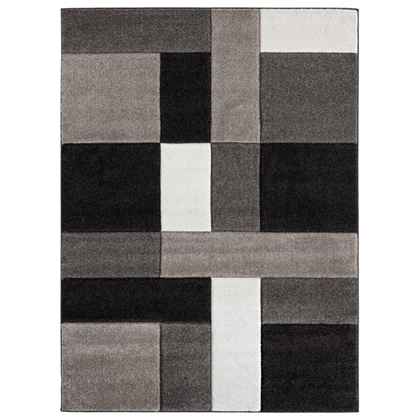 3x5 Geometric Abstract Area Rug 2811 in Brown Beige