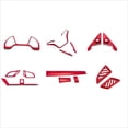 thumbnail image 3 of Xotic Tech Interior Center Console Stripe AC Vent Outlet Dashboard Panel Pillar Speaker Steering Wheel Frame Cover Trim Combo Kit , Sporty Red , Compatible with Honda Civic 10th Gen 2016-2021, 3 of 9