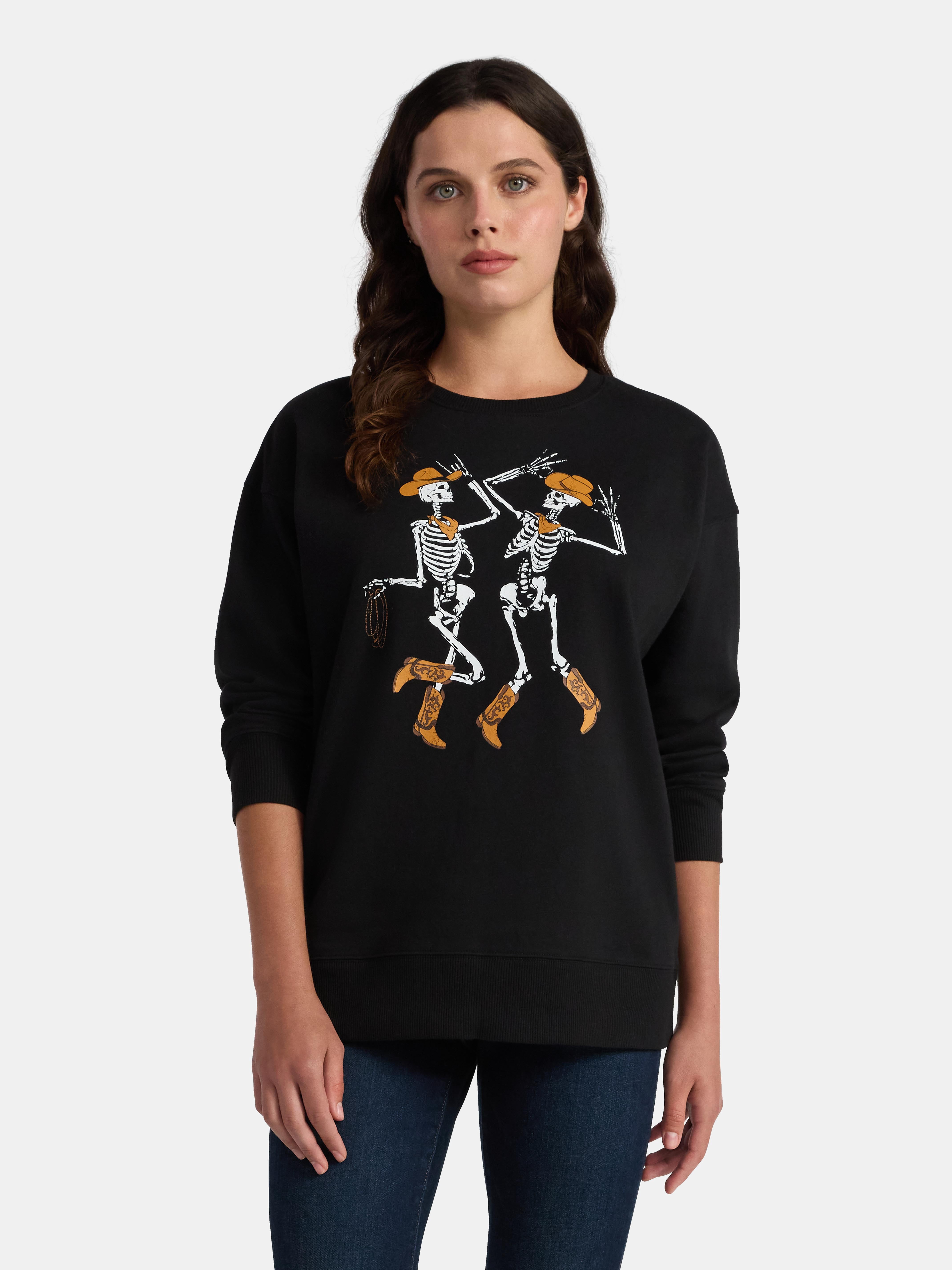 Women's Halloween Howdy Graphic Fleece Sweatshirt from Way to Celebrate, Sizes S-3XL