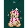 thumbnail image 2 of Wonder Nation Girls Holiday Long Sleeve Top and Wide Leg Pant Pajama Set, 2-Piece, Sizes 4-18 & Plus, 2 of 3