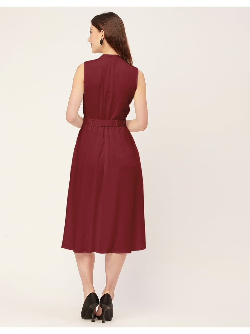 red rayon dress Indolady Scarlet Red Muse Back-Tie Flared Maxi Dress  Elegant Stateme