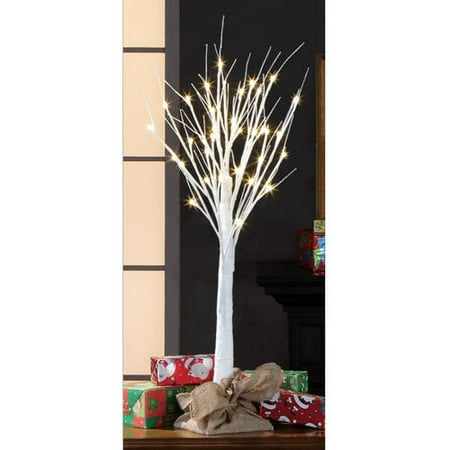 Holiday Time Pre-Lit 3' White Glitter Stick Artificial 