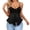 Black, variant on Summer Lace Mesh Spaghetti Strap Tank Tops Fashion Drawstring Front V-Neck Backless Irregular Ruffle Hem Camisole Ladies Lightweight Casual Sleeveless Cami Top Red M