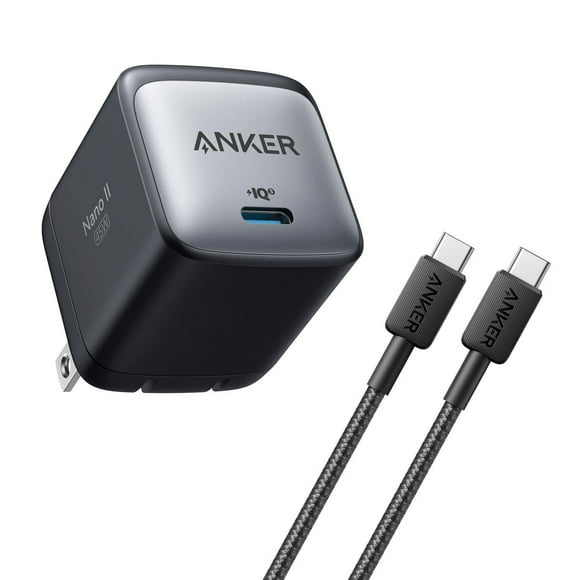 Anker 45W Ultra Small Charger with GaN II Technology with Anker 322 USB-C to USB-C Cable 6 ft