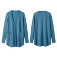 thumbnail image 4 of yillto Plus Size Womens Cardigan Open Front Lightweight Soft Comfy Long Sleeve Loose Coats with Pockets, 4 of 7