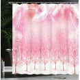 thumbnail image 4 of Ambesonne Pink Shower Curtain, Cherry Trees Feathers, 69"Wx84"L, Pale Pink White, 4 of 5