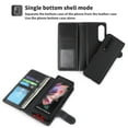 thumbnail image 2 of Galazy Z Fold 3 Wallet Case, PU Leather Wallet Card Slot Magnetic Detachable 2-Style 360 Full Protection Stylus Storage Phone Cover for Samsung Galaxy Z Fold 3 5g,Twillblack, 2 of 8