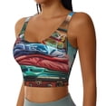 thumbnail image 2 of Naloa Tropical Vacation Essentials Sports Bras for Women,Sports Bras for Women High Support with Removable Pads-Large, 2 of 8