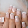 thumbnail image 4 of Press on Nails iBeautying White French Silver Line semitransparente, 4 of 8