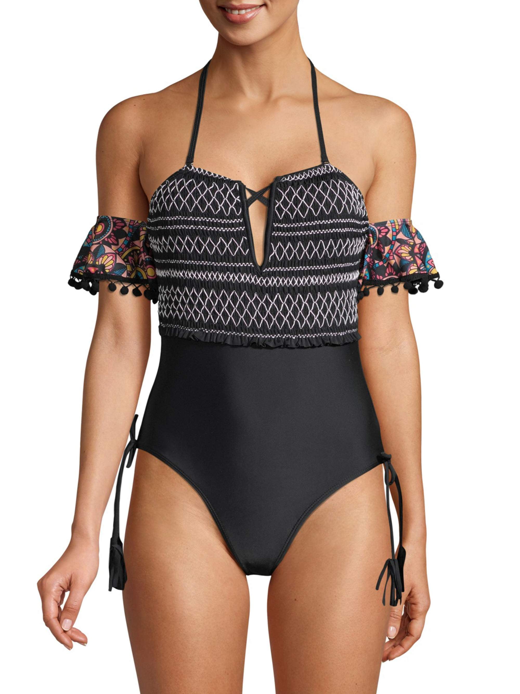 smocked one piece swimsuit