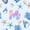 Blue M, variant on meiyoeat Rainbow Monogrammed J Twin Quilt Set for Girls, Cute Blue Ocean Axolotl Twin Coverlet Set, 2pcs, 1 Comforter and 1 Pillowcase