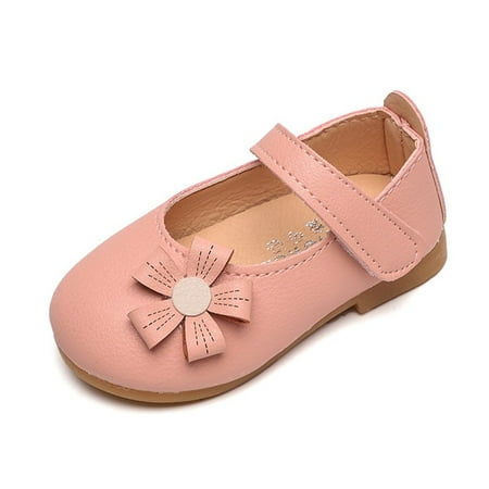 

DancePeanut Baby Girls Princess Butterfly-knot Casual Shoes Cut-outs Kids Flats Children Hook & Loop Soft Sole Baby Shoes Size 15-25