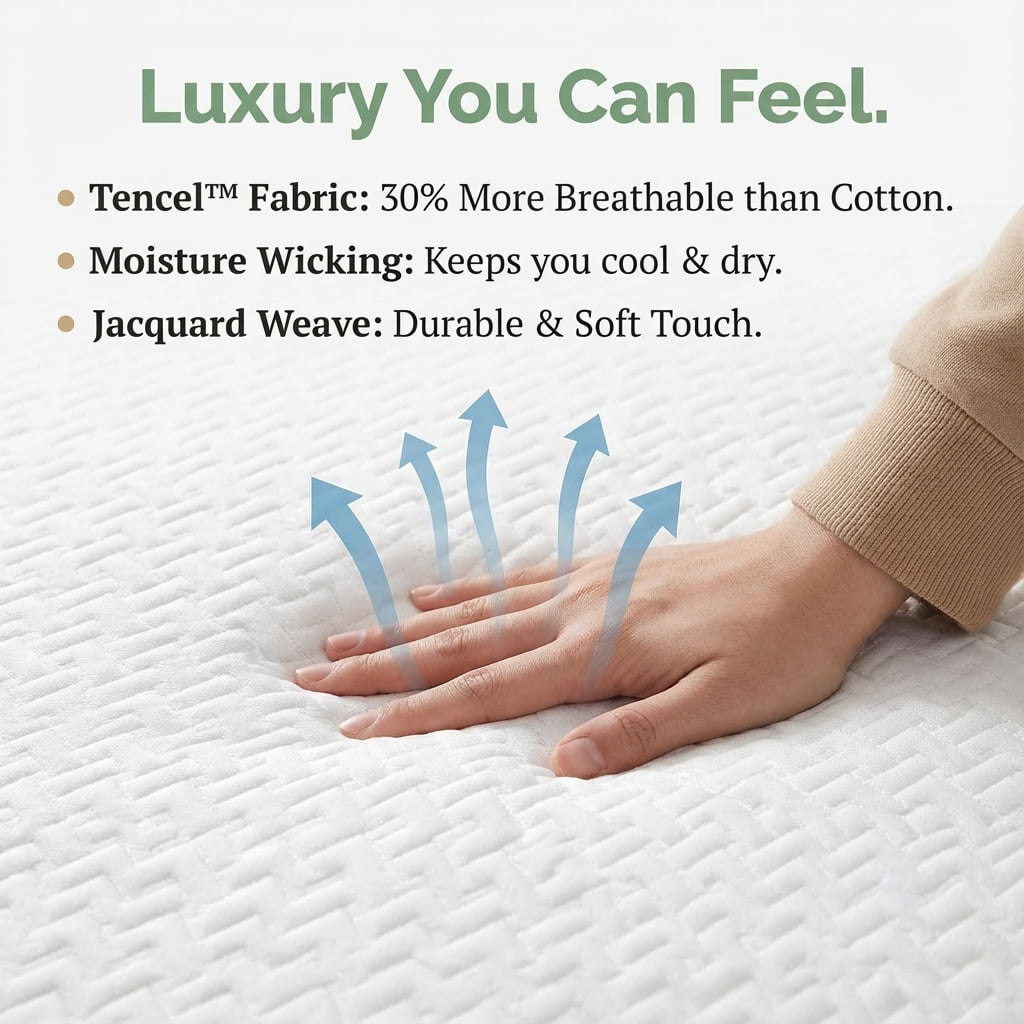 8 Inch Extra Firm/Medium Firm Memory Foam Mattress Full Size with Tencel Cover, Infused with Green Tea Gel, CertiPUR-US Certified, Fiberglass-Free
