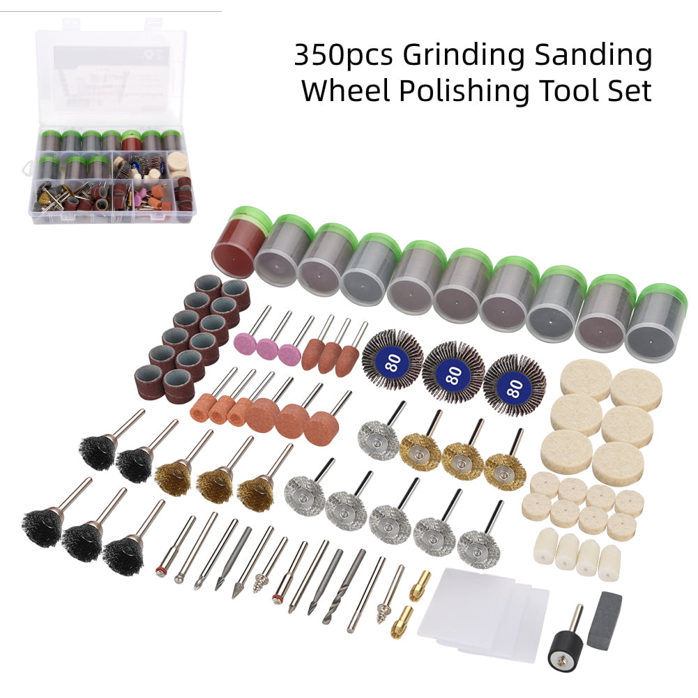 350pcs Rotary Tool Drill Bit Accessory Set for Grinding Sanding Polishing 