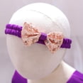 thumbnail image 5 of TAGOLD Toddler Girls Net Yarn Embroidery Rhinestone Bowknot Birthday Party Gown Long Dresses Headband Suit Purple 2-3Years, 5 of 6