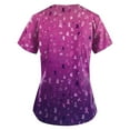 thumbnail image 3 of NAMTYQX Tshirts Shirts for Women Cool Loose Breast Cancer Awareness T-Shirts Purple Size 2XL, 3 of 4