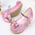 thumbnail image 4 of Kayannuo Girls Shoes Beginner Heels with Ankle Support Strap - 1.5 Block Heel Party Shoes for Tween Girls (Sparkling Sequined Design), 4 of 6
